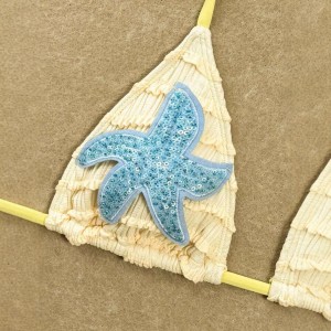 Ensemble Bikini À Paillettes En Forme D'Étoile Pour Les Vacances À La Plage h5 Image4
