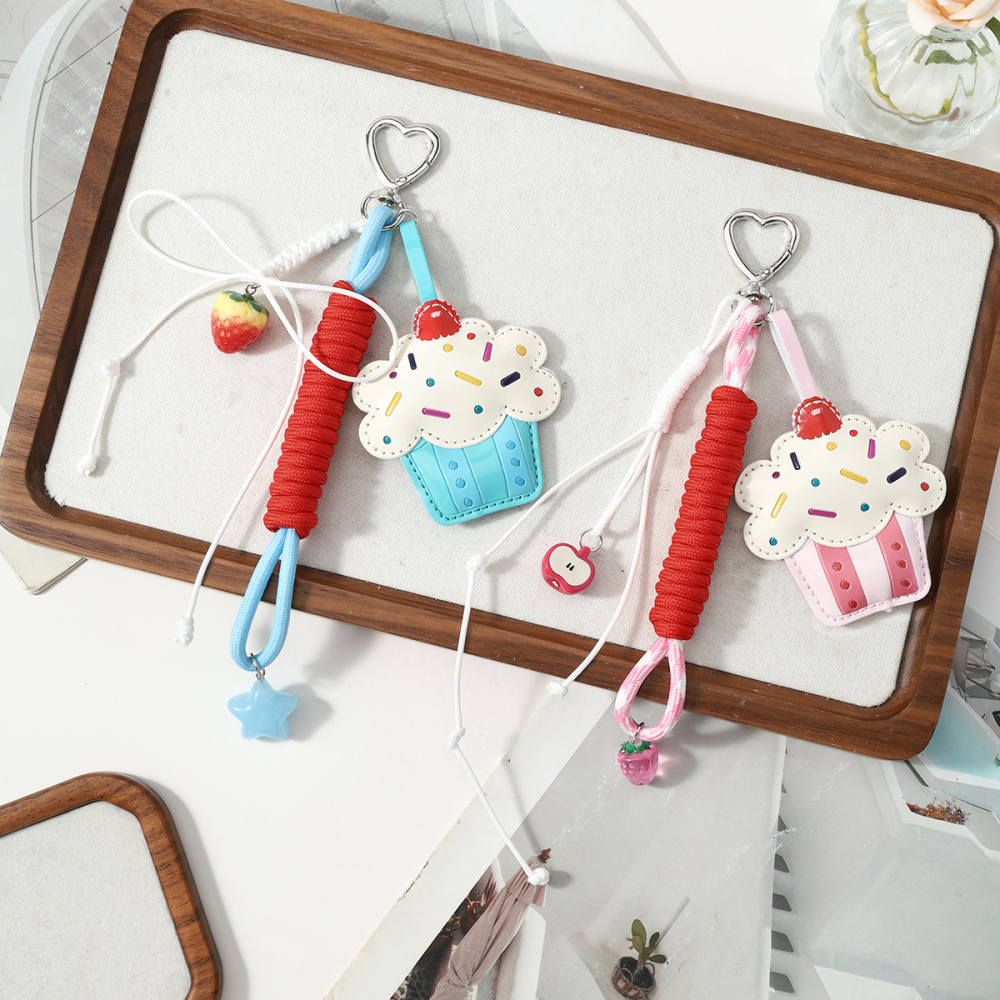 Porte-Clés En Cuir Pour Femmes, Motif Dessin Animé Quotidien, Série Simple Image3
