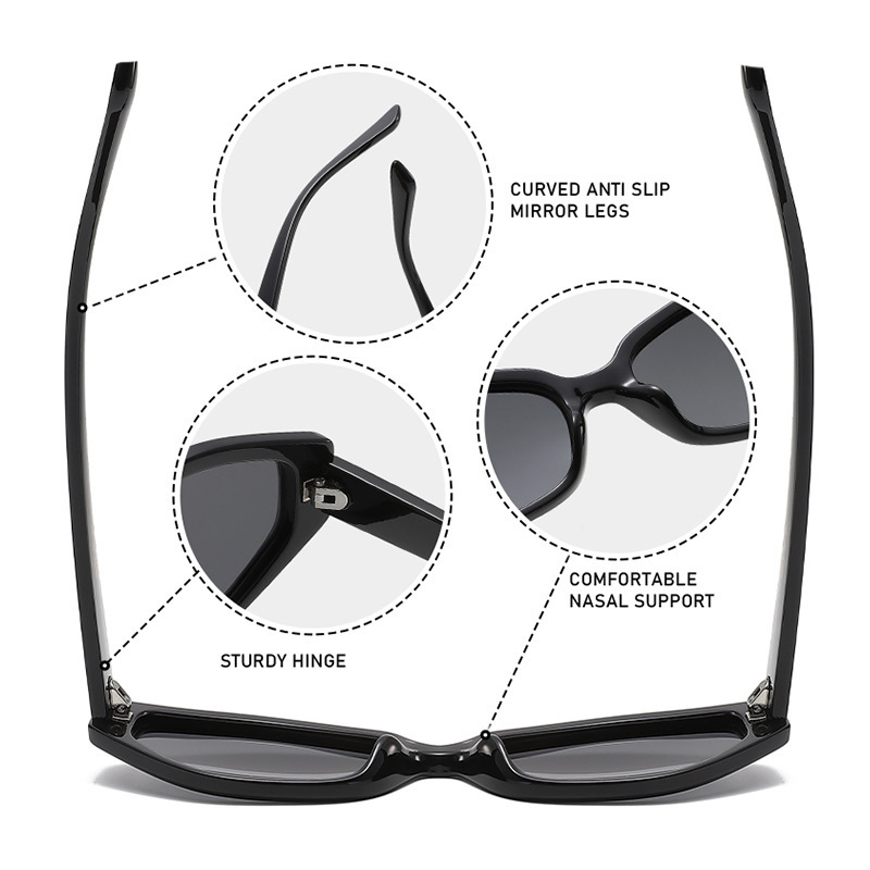 Lunettes De Soleil Unisexes Simple Series Casual, Couleur Unie Et Dégradée. Image5
