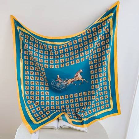 Écharpes d'été pour femmes, motif cheval rétro, couleurs assorties