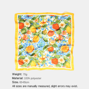 Écharpes D'Été En Polyester À Motif De Feuilles De Fruits Naturelles, Collection Simple Series h5 Image2