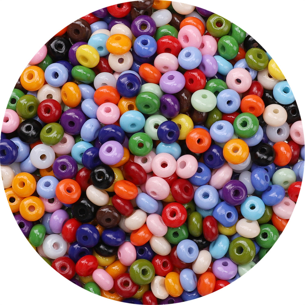 Perles De Verre Rondes Unies, Simples Et Faciles À Réaliser Soi-Même, Série De Perles En Verre. 