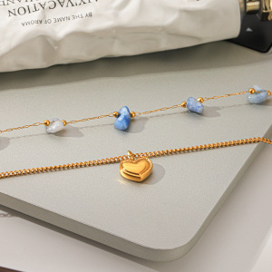 Colliers Pendentifs Pour Femmes Simple Series Daily Heart En Acier Inoxydable Étanche Couleur Or h5 Image4