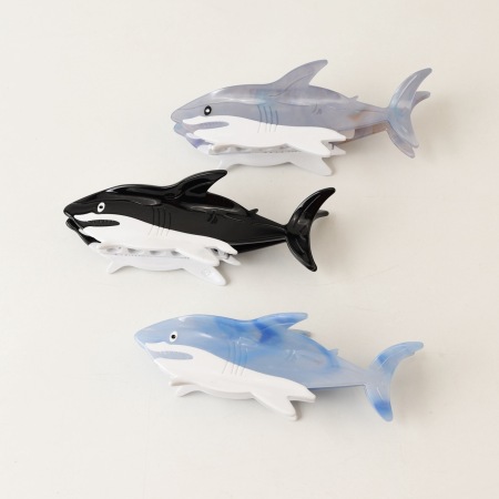 Pinces à cheveux unisexes en acétate de poisson, style océanique naturel, couleurs mélangées, série Simple 2