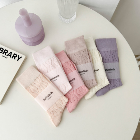 Chaussettes mi-mollet unies basiques