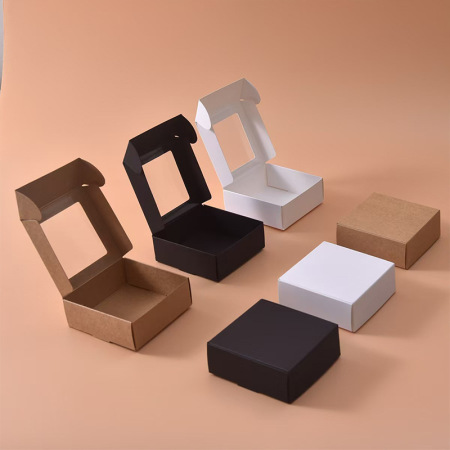 Boîtes à bijoux rectangulaires en papier uni de la série Simple Daily 2