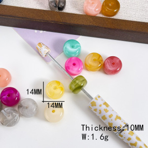 1 Pièce De Perles Acryliques À Dégradé De Couleurs h5 