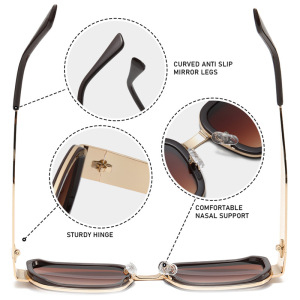 Lunettes De Soleil Unisexes Élégantes À Dégradé De Couleurs Mélangées, De La Série Simple h5 Image4