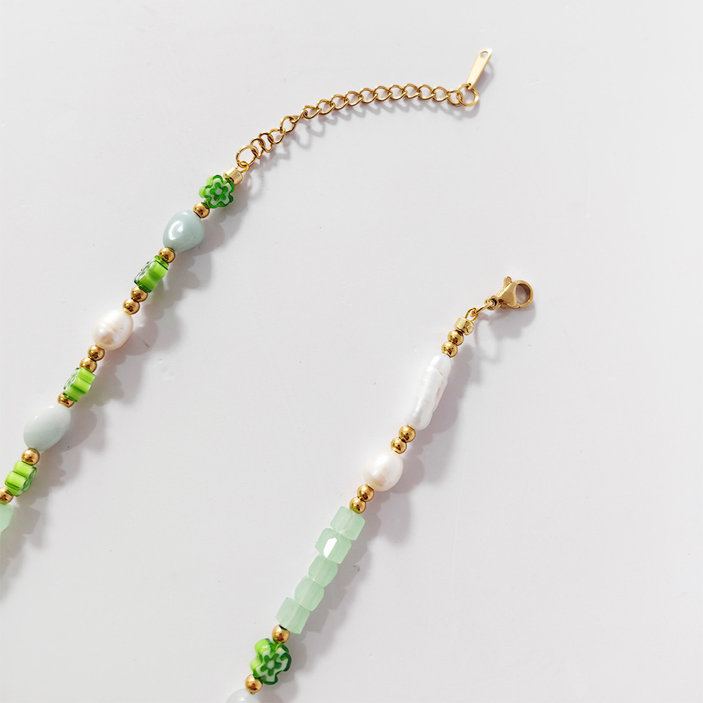Colliers De Perles Artificielles Pour Femmes, Collection Simple Series Sweet Flower Beads Image3