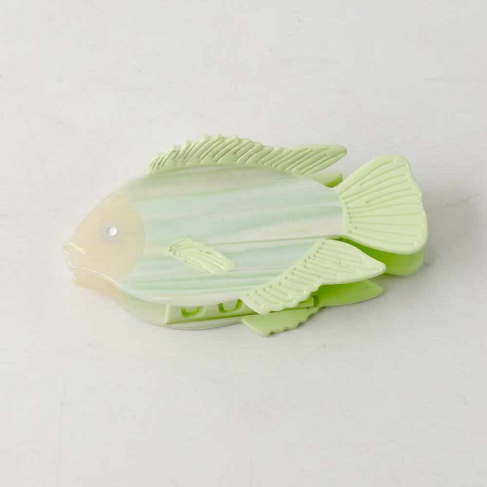 Pinces À Cheveux En Acétate De Poisson, Style Océanique Mignon Et Coloré, Série Simple 