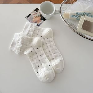 Chaussettes Mi-Mollet À Pois Élégants Et Légèrement Rebondissants h5 