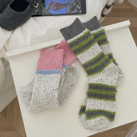 Chaussettes mi-mollet à rayures basiques Slight Bounce 2