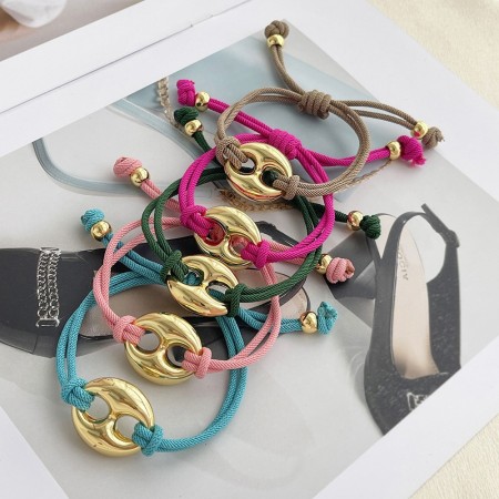 Bracelets tressés en corde de forme irrégulière pour femmes 2