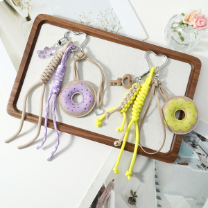Porte-Clés En Cuir Pour Femme, Motif Donut, Collection Daily Twist De La Série Simple h5 Image3
