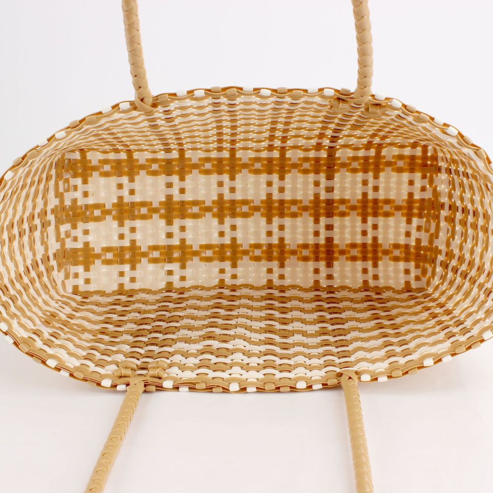 Sac Fourre-Tout Femme En Plastique Tissé Multicolore Style Vacances h5Image5