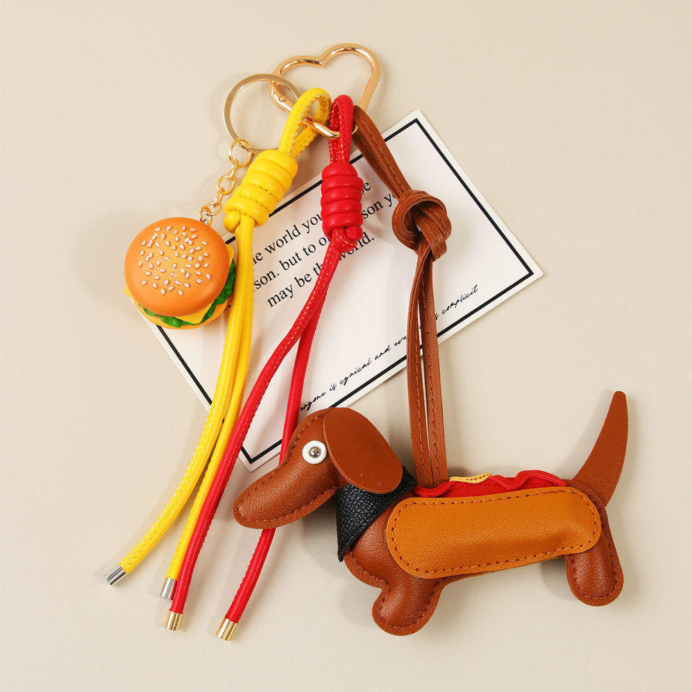 Porte-Clés De Sac En Pu De Couleur Assortie, Style Décontracté, Motif Animal Torsadé, Série Simple Image2