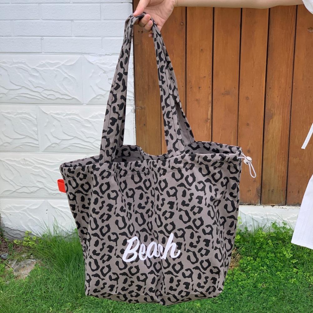 Sacs À Bandoulière En Toile Imprimée Léopard Unie Avec Lettre Image3