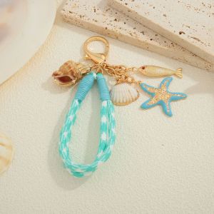 Porte-Clés En Alliage Coquillages Et Étoiles De Mer, Style Océanique Décontracté, Collection Romantique h5 Image3