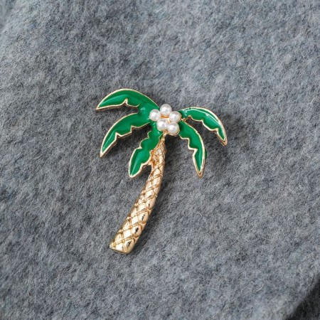 Broches en alliage représentant des cocotiers, collection Simple Series Natural Plant 2