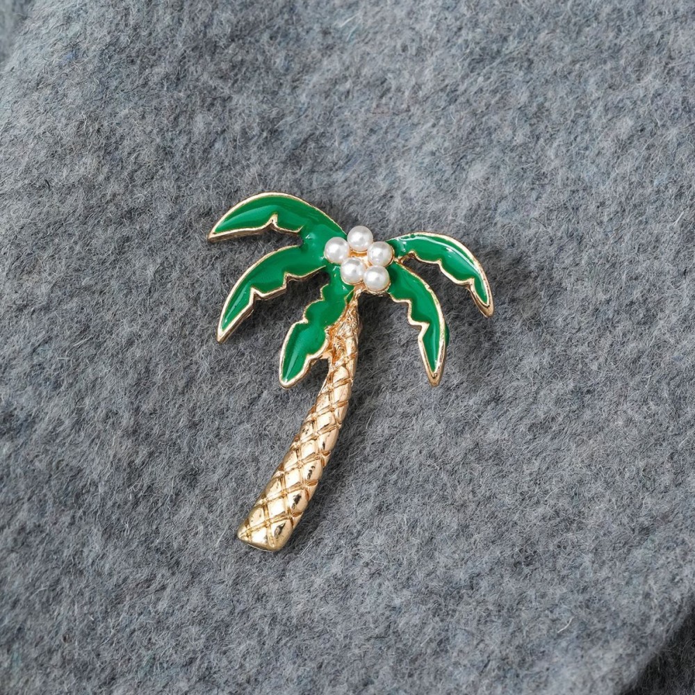 Broches En Alliage Représentant Des Cocotiers, Collection Simple Series Natural Plant h5Image2