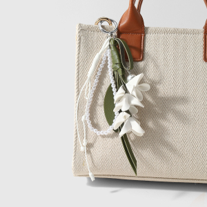 Breloques De Sac En Cuir Multicolores À Motif Floral Quotidien De La Série Simple h5 Image4