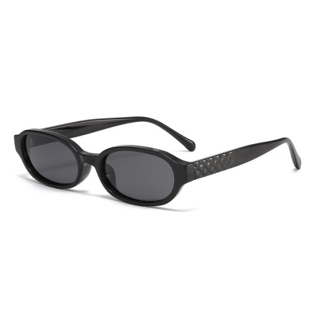 Lunettes de soleil décontractées à imprimé léopard, couleur unie, de la série Simple