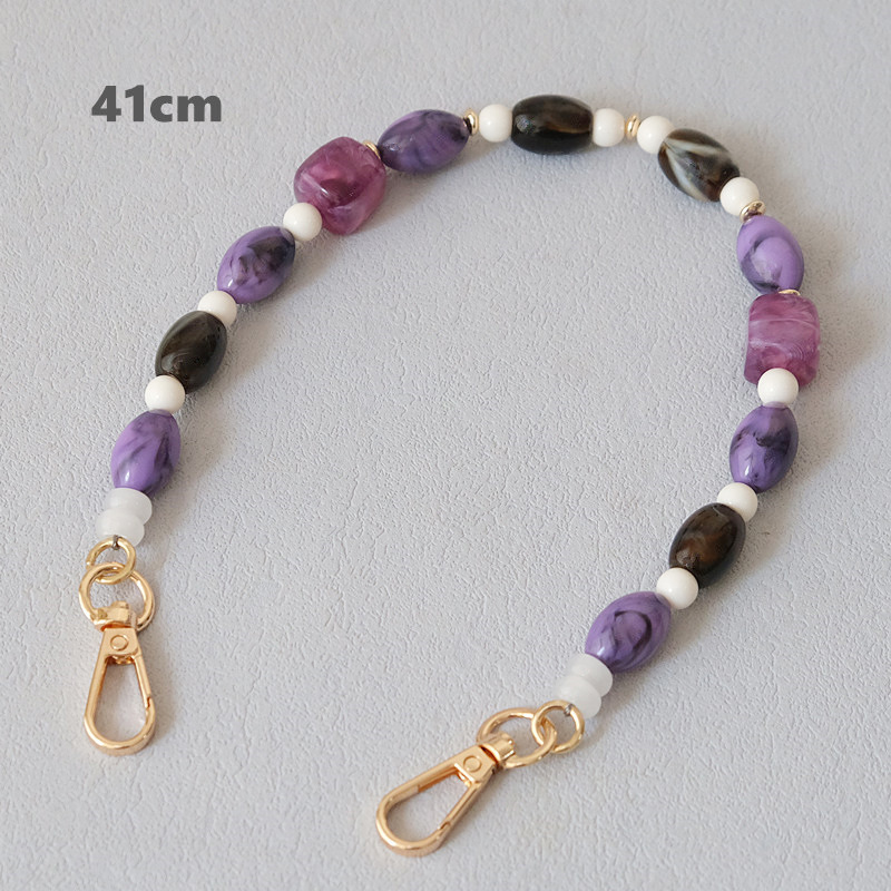 Chaîne De Téléphone Portable En Perles Acryliques Multicolores, Collection Simple Series Casual Beads. 