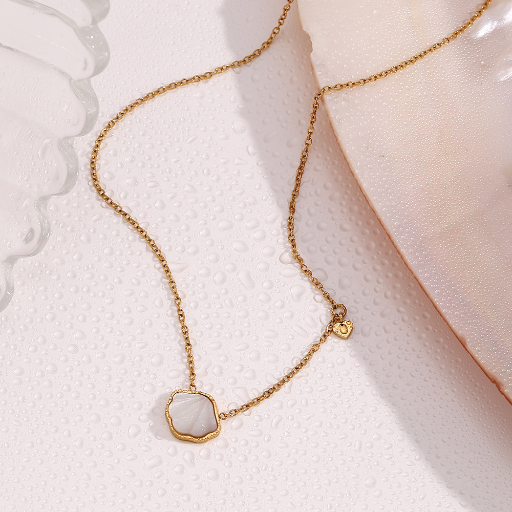 Colliers Pendentifs Pour Femmes, Simples, Couleur Or, Motif Coquillages Image3