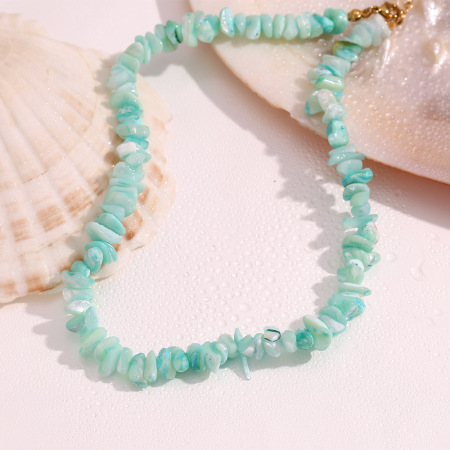 Colliers de perles simples en pierres naturelles pour femmes 2