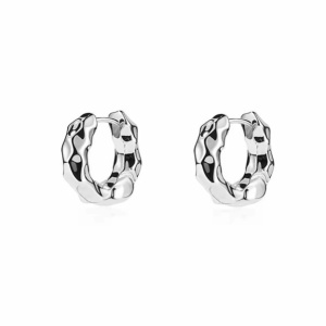 Boucles D'Oreilles Créoles Pour Femmes, Style Classique Irrégulier, Couleur Cuivre Doré, Collection Simple Series h5 Image6