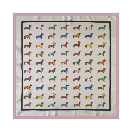 Écharpes d'été pour femmes en polyester avec motif de chien mignon 2