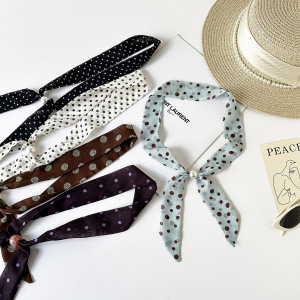 Écharpes D'Été Pour Femmes En Polyester À Pois Simples h5 Image3