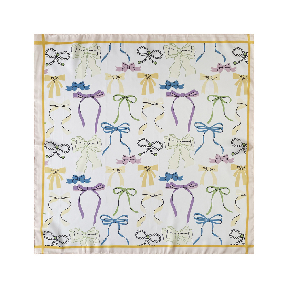 Écharpes D'Été Pour Femmes En Polyester Avec Nœud Papillon, Collection Romantique h5Image3