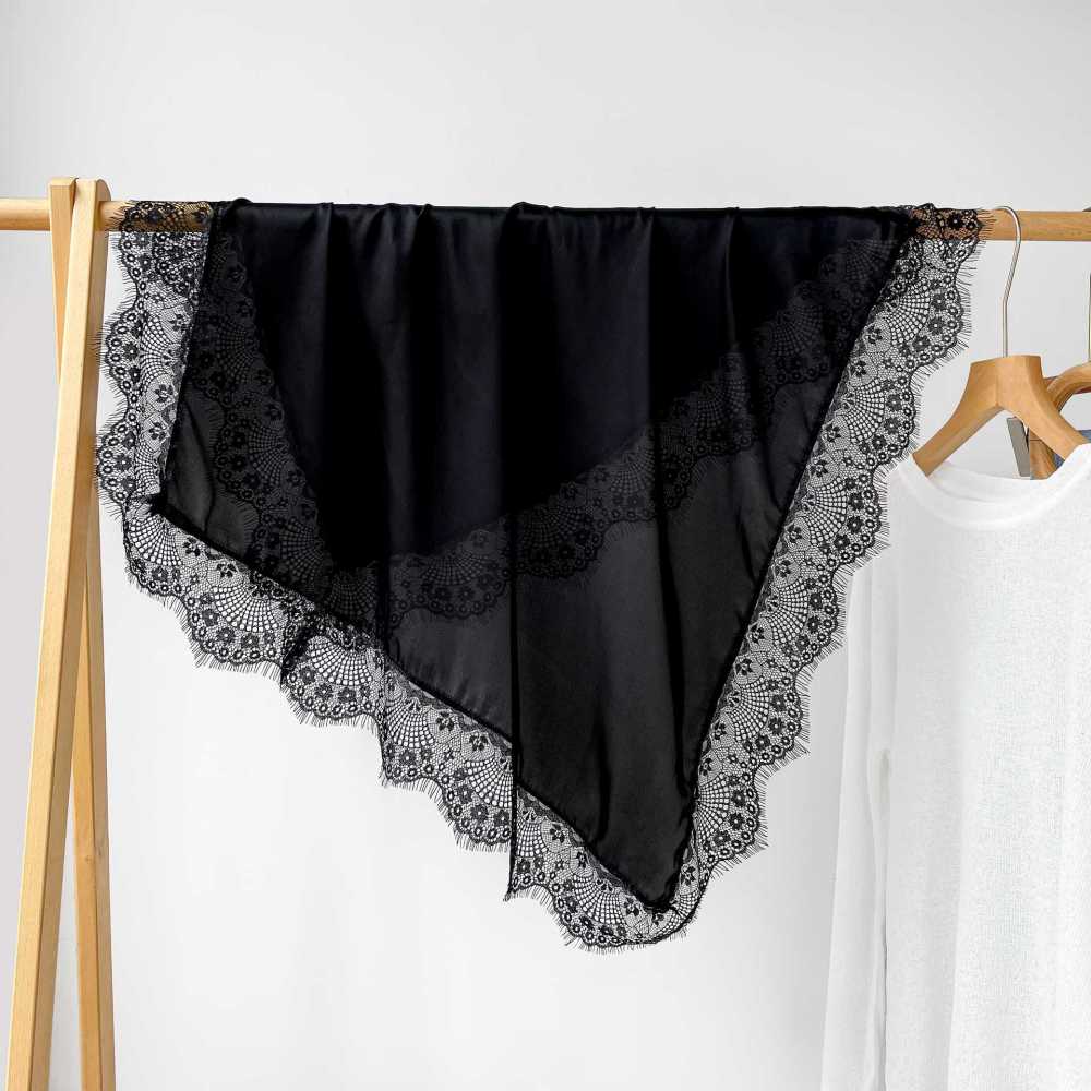 Écharpes D'Été Élégantes En Satin Uni Pour Femmes, Collection Simple Series Image5