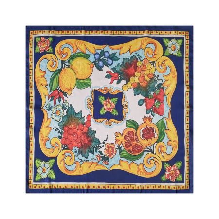 Écharpes d'été pour femmes en polyester, motif fleurs et fruits, collection romantique