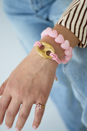 Bracelet En Cordon De Satin Avec Détail De Bouton h5 Image3