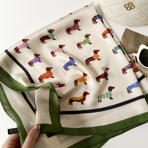 Écharpes D'Été Pour Femmes En Polyester Avec Motif De Chien Mignon h5 Image5