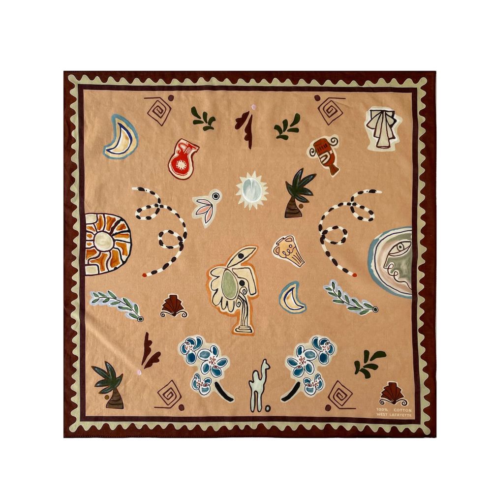 Écharpes D'Été En Coton Pour Femmes, Style Océanique, À Fleurs De Vacances h5Image2