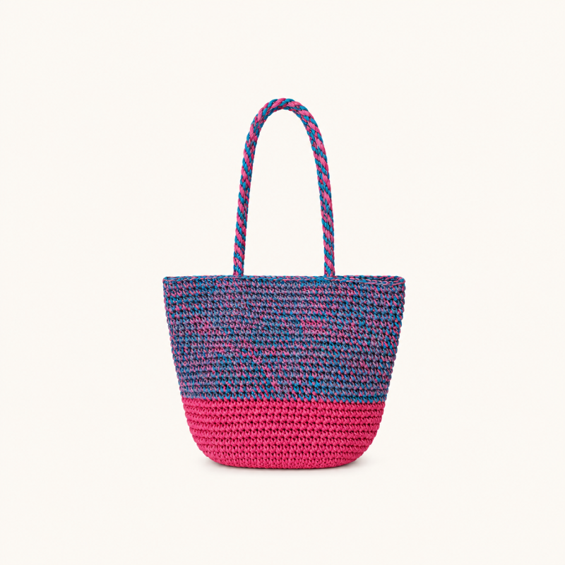 Sac Carré Pour Femme En Raphia Tissé Multicolore De Style Décontracté Image3