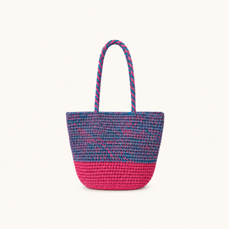 Sac carré pour femme en raphia tissé multicolore de style décontracté 2