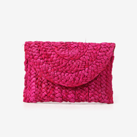 Sac carré pour femme en raphia tissé uni, style décontracté 2