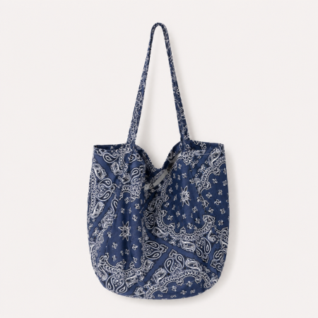 Sac carré femme en toile imprimée à motif cachemire style décontracté