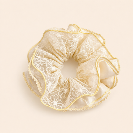 Chouchous en tissu uni couleur fleur de la collection Simple Series Daily 2