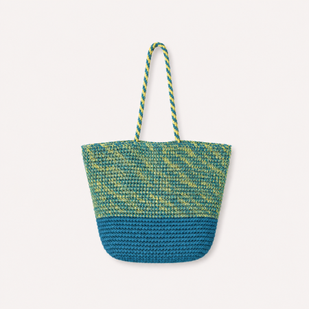 Sac carré pour femme en raphia tissé multicolore de style décontracté