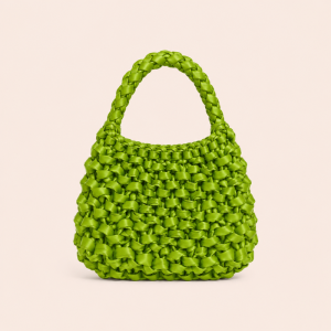 Sac Carré Pour Femme En Tissu Tissé Uni, Style Décontracté h5 Image3