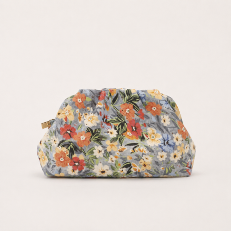 Sac carré pour femme en tissu imprimé floral style soirée