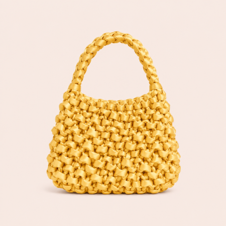 Sac carré pour femme en tissu tissé uni, style décontracté