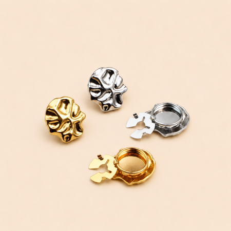 Boutons de manchette en métal de forme irrégulière, collection quotidienne Simple Series 2