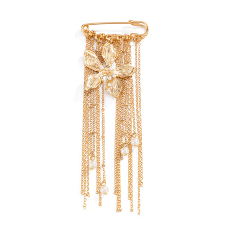 Broches en perles artificielles imitation perle, collection quotidienne Simple Series Daily Flower Heart Tassel Chain 2