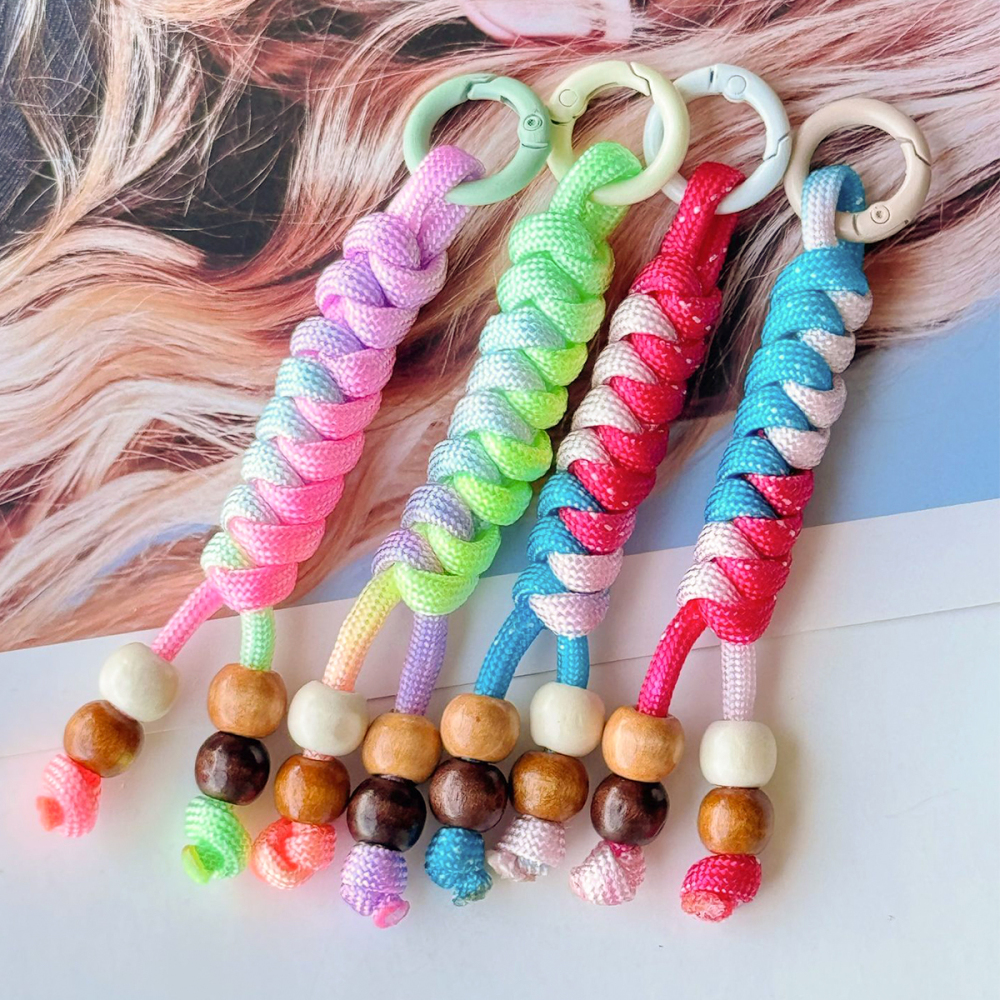 Perles Torsadées Simples, Corde De Couleur Assortie, Breloques Pour Sac À Main Femme h5Image3
